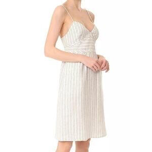Theory Melaena B Narrow Stripe Linen Dress
